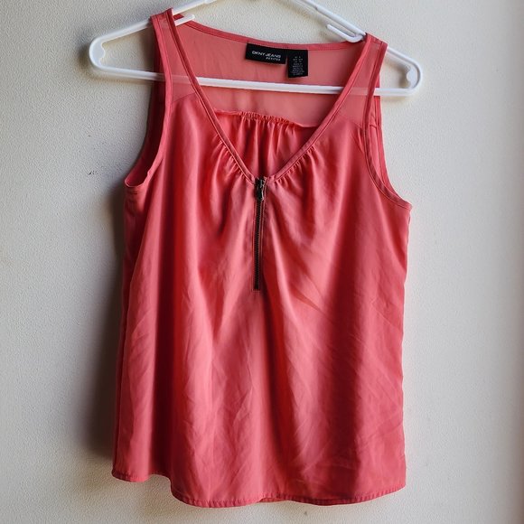 DKNY Jeans Petites Coral Tank Top Size Petite Small - Picture 6 of 12